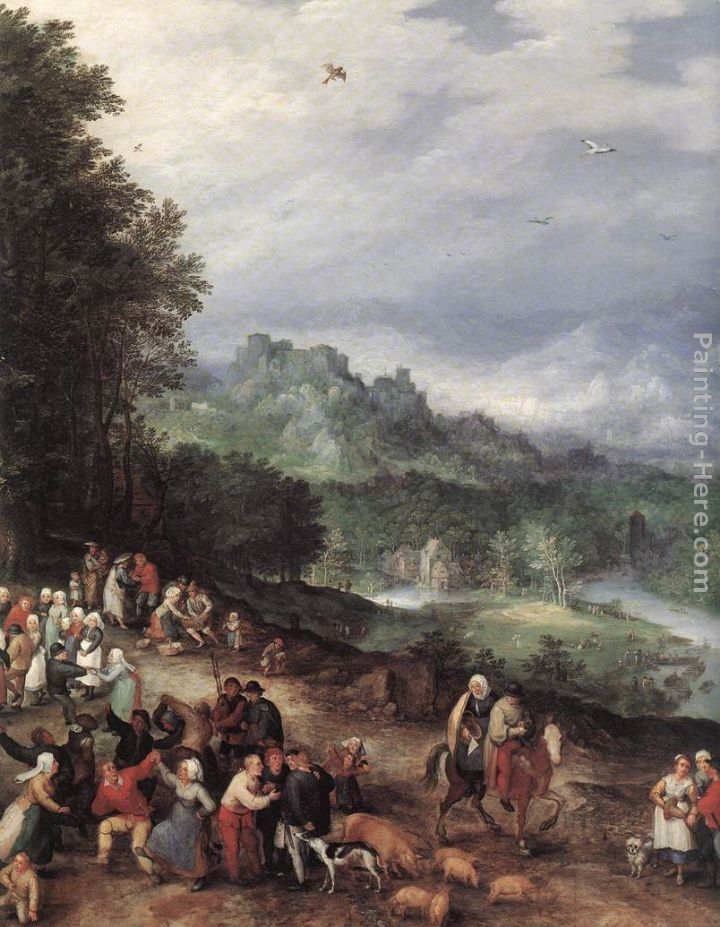 Jan the elder Brueghel A Flemish Fair (detail)